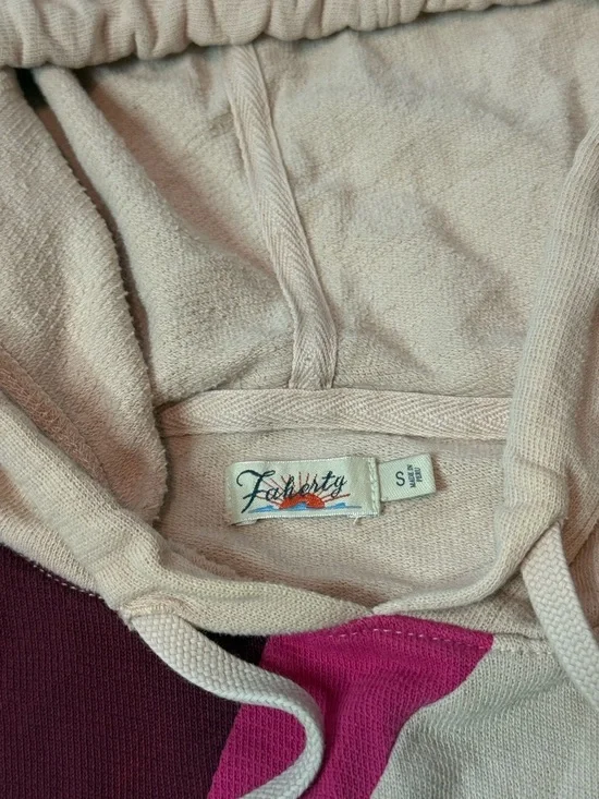 Faherty Soleil Hoodie - Maroon Banner Sunset size small - Picture 2 of 4